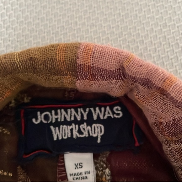 Johnny Was Varlese Multicolor Embroidered Plaid Oversized Shirt Size XS - Picture 4 of 13